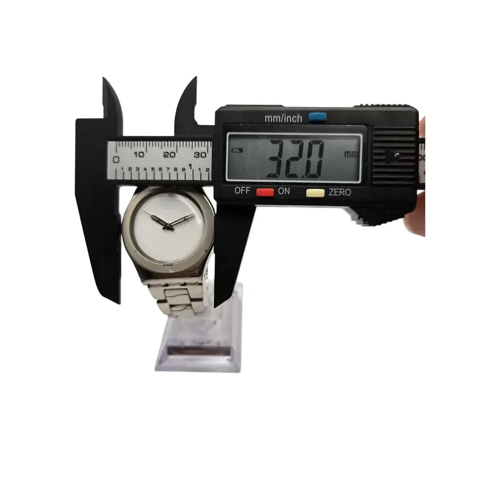 Swatch Irony Quartz Watch White Dial Stainless Steel
